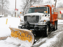 Snow removal with plow