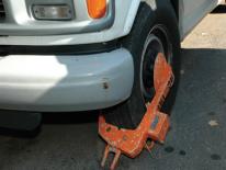 photo of car with clamp